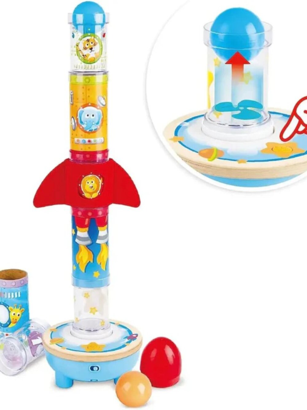 Hape Air Rocket Stacking Tower - 13 Pieces - Ages 2-4 - NIB (Defect)